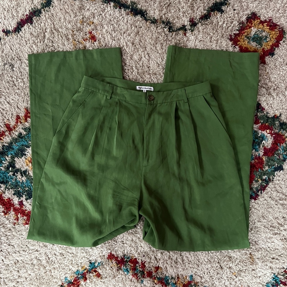 Reformation Green Mason Pant sz 12